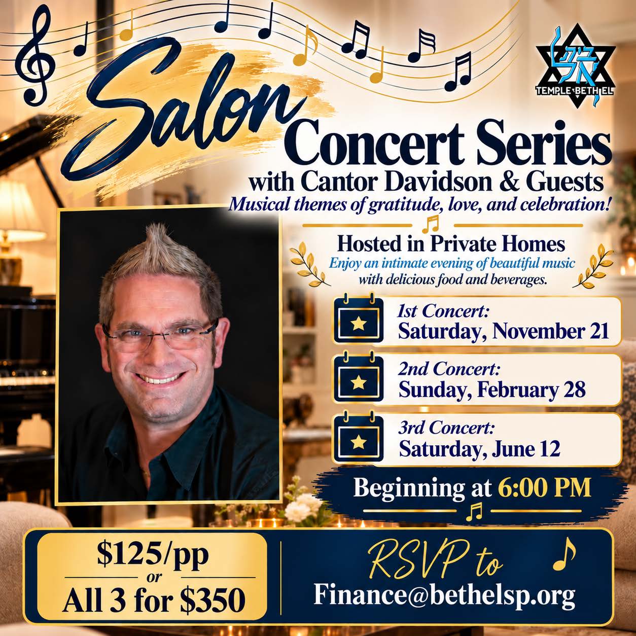 Salon Concert Series with Cantor Davidson and Guests